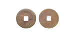 China, Empire. Lot of 4x Cast Brass contemporary Cash coins/Amulets. 19th Century. 