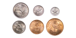 New Zealand. Elizabeth II Ni & CU set of uncirculated currency issue coins. 1963-1965.