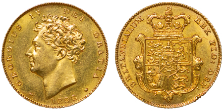 Great Britain. George IV AU ½ Sovereign. 1828.