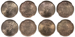 India, British Colonial. George VI AR ¼ Rupee (Lot x4 graded).
