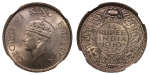 India, British Colonial. George VI AR ¼ Rupee (Lot x4 graded).