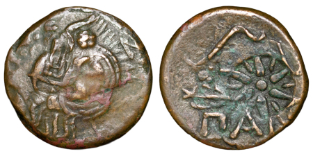 Ancient Greece.Cimmerian Bosphorus, Pantikapion Æ 21mm (Chalkon). 310-304BC.