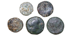 Ancient Greece. Thessalonica lot of 5x Æ 16 to 21mm. 187-31 BC. 