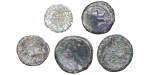 Ancient Greece. Thessalonica lot of 5x Æ 16 to 21mm. 187-31 BC. 