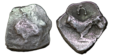 Ancient Greece. Cilicia, Laranda AR Obol. 324-323BC.