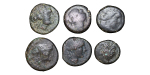 Ancient Greece. Thessolonica Æ 16-21.00mm lot of 6x pieces. 187-31BC.