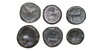 Ancient Greece. Thessolonica Æ 16-21.00mm lot of 6x pieces. 187-31BC.
