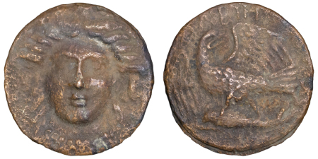 Ancient Greece, Olbia. Sarmatia Æ 65mm Medallion? 340-300BC.