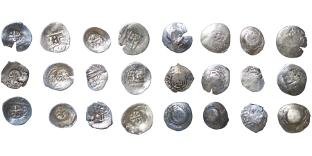 Moldova, Lithuania & Genovese. Duke Svitrigaila AR Asprokastron (x12) lot. 1430-1480AD.