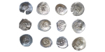 Moldova, Lithuania & Genovese. Duke Svitrigaila AR Asprokastron (x12) lot. 1430-1480AD.  