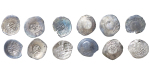 Moldova, Lithuania & Genovese. Duke Svitrigaila AR Asprokastron (x6) lot. 1430-1480AD.