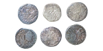 Moldova & Wallachia. Vladislav II AR Ducat (lot x 6). 1447-1456AD. 