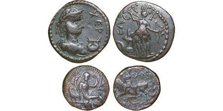 Ancient Greece. Lot of 2x Black Sea area Bronzes, Æ22 & Æ15mm, 400-200BC.