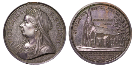 Great Britain. Victoria Bronzed Pewter Medallion for the Queens Diamond Jubilee celebrations. 1897.