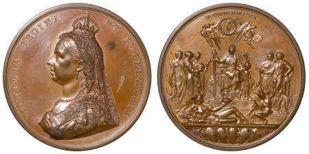 Great Britain. Victoria Æ boxed Jubilee Medallion. 1887.