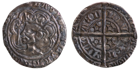 Great Britain, Scotland. David II AG Groat ( Fourpence), 3rd Coinage. 1367-1371.