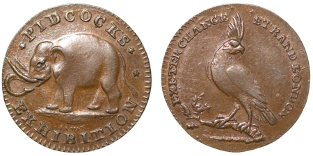 Great Britain. Pidcocks CU Middlesex Elephant Farthing token. 1795-1801.