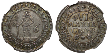 German States, Brunswick-Luneberg-Calenburg AR 6 Mariengroschen. 1688. 