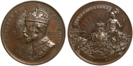Great Britain. George V & Mary Æ Silver Jubilee Medallion. 1935.