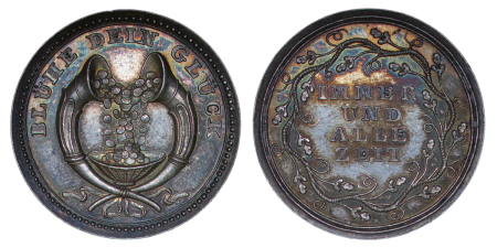 Germany. Silver proof like early Gift Jeton for Good Luck. Circa 1780-1900.