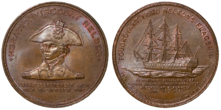 Great Britain. Victoria CU Medallion for the "Breaking of the Flag Ship The Foudroyant". 1897.