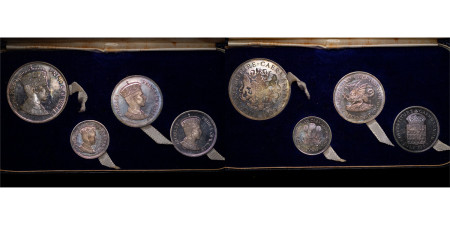 Great Britain. Elizabeth II AR Prince of Wales Investiture set of Proof Medallic Coins by Pinches. 1969.