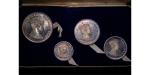 Great Britain. Elizabeth II AR Prince of Wales Investiture set of Proof Medallic Coins by Pinches. 1969. 