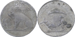 Europe. Lot of 5x base metal Medallions depicting Animals. 1715-1955. 