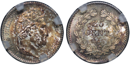 France. Louis Philippe I AR 25 Centimes. 1846A.