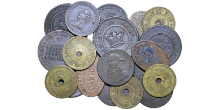 Great Britain. Mixed lot of 20x Copper, Bronze & Brass trade tokens. 1792-1930.