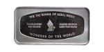 Singapore. Taj Mahal AR 20g Ingot, issued by Singapore Airlines. 1989-1998. 