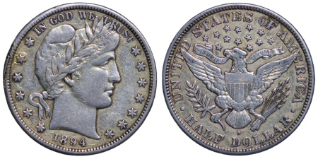 United States. Barber AR Half Dollar. 1894S.