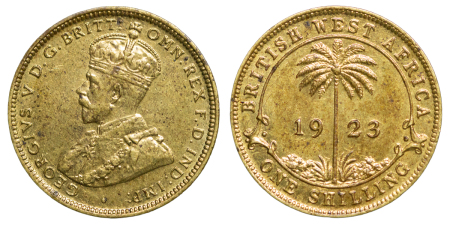 BRITISH WEST AFRICA. George V BR 1 Shilling. 1923H.