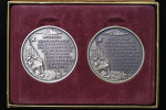 USA. Americas Natural Legacy boxed set of two silver medallions. Circa 1970. 