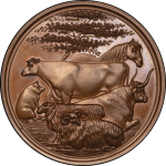 Scotland, Perth, Fife, Kinross & Clackmannan Agricultural Show Æ Medallion. 1880. 