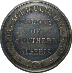 Nigeria, British Adminustration.Lagos AR Agricultural Show Medallion. 1906.