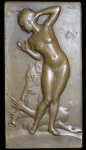 France. Nude Æ art deco plaque. 1911. 