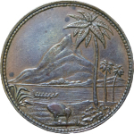 New Zealand, New Plymouth CU Penny Token. 1875.
