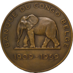 Africa. Belgium Congo. Bank of Congo Æ Medallion. 1959.