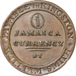 Jamaica, Kingston. William Smith CU Penny token. 1829.