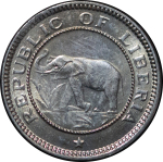 Africa, Liberia CU Ni 1/2 Cent. 1941.  