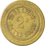 France. Brass 2d. Token. 1899-1902. 