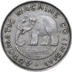 India, Burma & Ceylon. Machine 1 Anna CU Ni Token. 1940.
