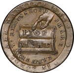 Great Britain, Middlesex CU Cat Farthing token. 1796. 