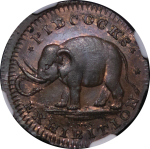 Great Britain.Middlesex Pidcocks CU Farthing token. 1795-98.