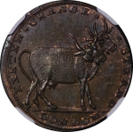 Great Britain.Middlesex Pidcocks CU Farthing token. 1795-98.