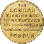 Great Britain, London. Fishing Tackle Manufacturers Brass token. 1869-70.