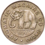 India, Burma & Ceylon. Machine 1 Anna CU Ni Token. 1940.