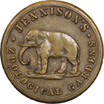 Great Britain. Jennisons Æ Zoological Gardens pass. 1895-1910.
