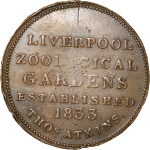 Great Britain. Liverpool Zoological Gardens CU Pass. 1833.